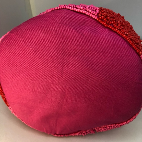 KATE SPADE X TARGET Beaded Classic Rose Drawstring Bucket Bag Pink Red NEW - Picture 9 of 17